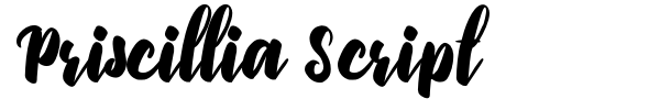 Priscillia Script font preview